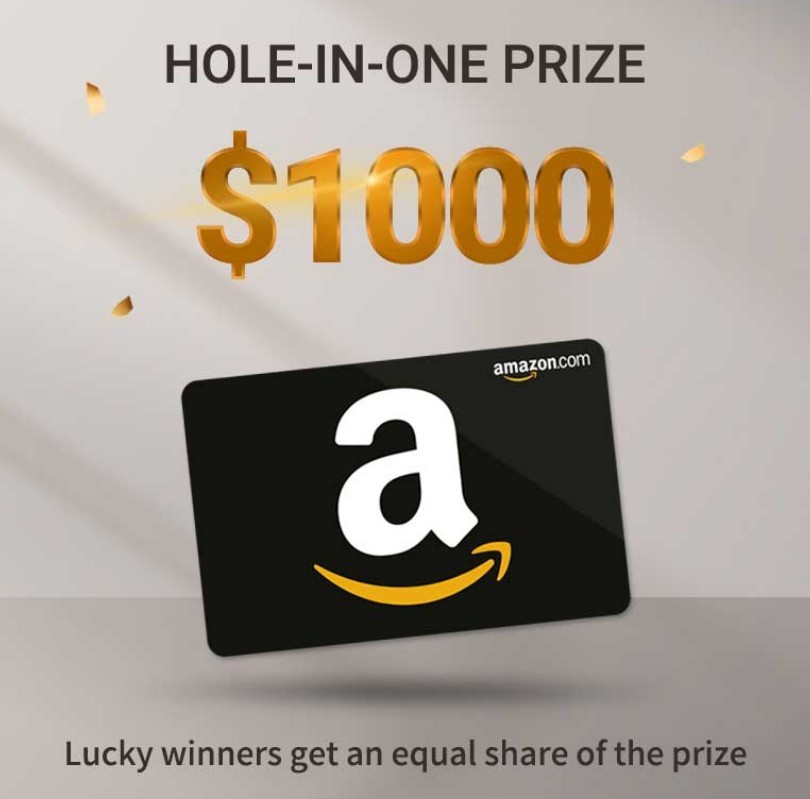 hole-in-one prize of $1,000 amazon gift card