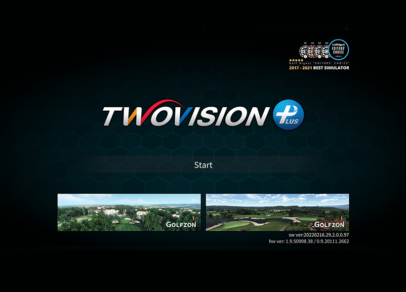 Twovision software home screen