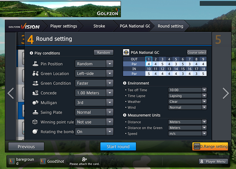 Twovision software game round settings and options